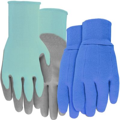 Midwest Gloves Women's/Boys' Me and My Helper Pack Jersey Work Gloves with Gripper, 2 Pairs