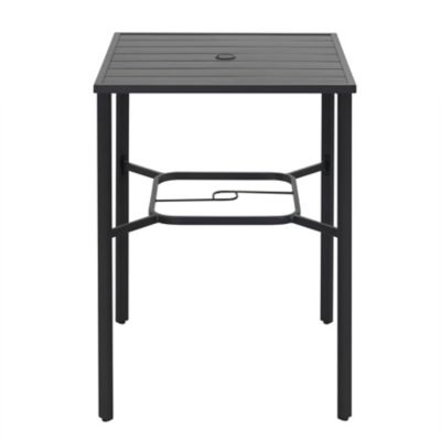 Image showing  Outdoor 28 in. Square Bar Table with 1.57 in. Umbrella Hole