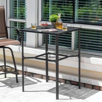 Image showing  Outdoor 28 in. Square Bar Table with 1.57 in. Umbrella Hole