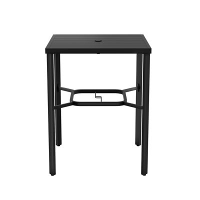 Image showing  Outdoor 28 in. Square Bar Table with 1.57 in. Umbrella Hole