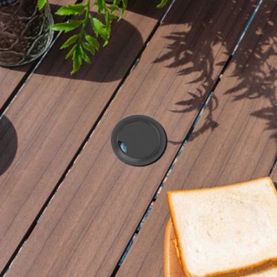Image showing  Outdoor Square Metal Dining Table with Umbrella Hole