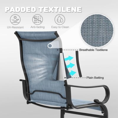 Image showing  Outdoor Textilene Patio Dining Chairs, Blue