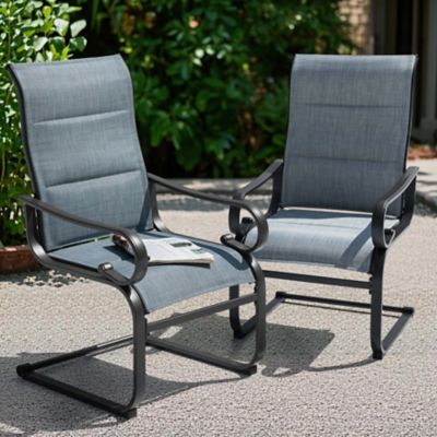 Image showing 6 th Nuu Garden Outdoor Textilene Patio Dining Chairs, Blue