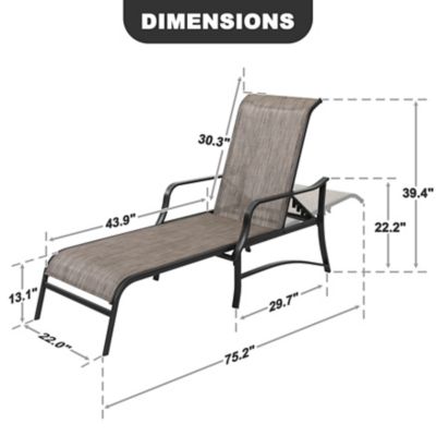 Image showing 5 th Nuu Garden Outdoor Chaise Lounge with Metal Frame