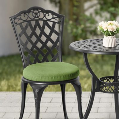 Image showing  3 pc. Cast Aluminum Bistro Set with Green Cushions