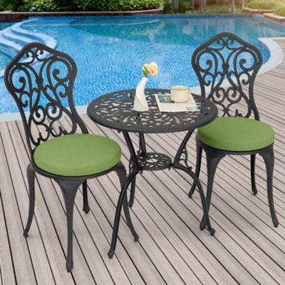 Image showing  3 pc. Bistro Set with Green Cushions
