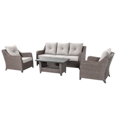 Image showing  4 pc. Wicker Outdoor Sofa Set, SWS025-02