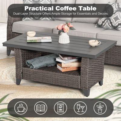 Image showing  4 pc. Wicker Outdoor Sofa Set, SWS025-02