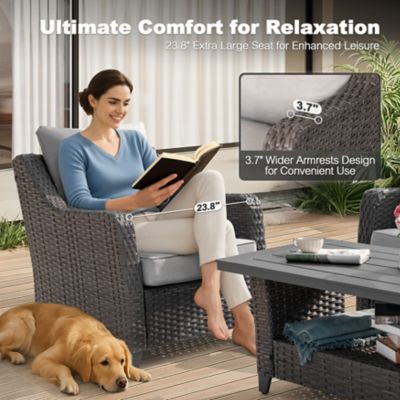 Image showing 7 th Nuu Garden 4 pc. Wicker Outdoor Sofa Set, SWS025-02