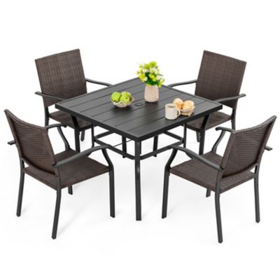 Image showing  5 pc. Outdoor Rattan Dining Set
