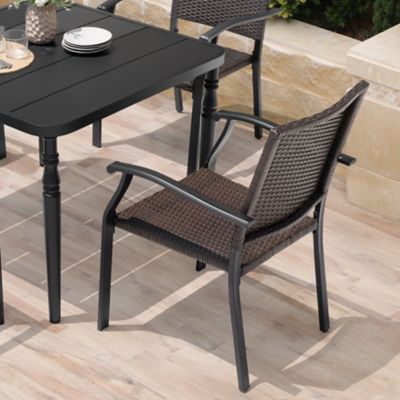 Image showing  5 pc. Outdoor Dining Set with Rattan Chairs, SD1542-T321