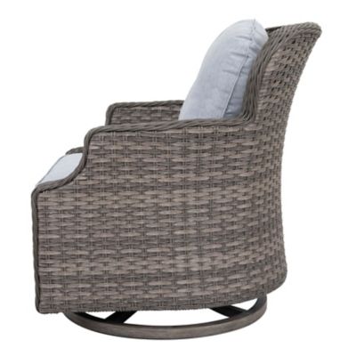 Image showing 6 th Nuu Garden Outdoor Wicker Swivel Rocking Chair Set, 2 pk.
