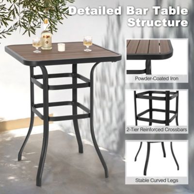 Image showing 8 th Nuu Garden 5 pc. Outdoor Bar Set with Plastic Wood Table