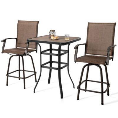 Image showing  3 pc. Outdoor Bar Set With Plastic Wood Table