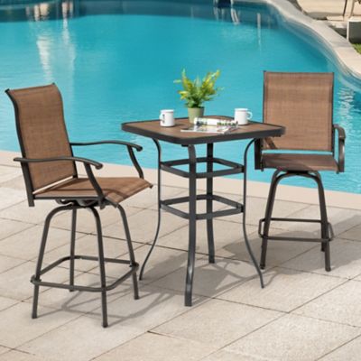 Image showing  3 pc. Outdoor Bar Set With Plastic Wood Table