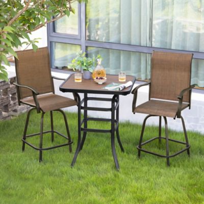 Image showing  3 pc. Outdoor Bar Set With Plastic Wood Table