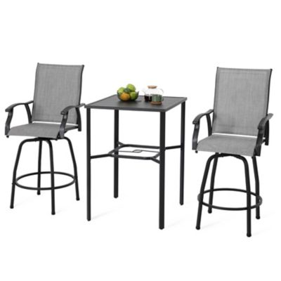 Image showing  3 pc. Outdoor Bar Set With Iron Table, SIB138-H1012