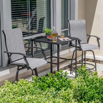 Image showing  3 pc. Outdoor Bar Set With Iron Table, SIB138-H1012