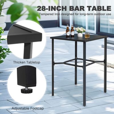 Image showing 8 th Nuu Garden 5 pc. Outdoor Bar Set with Iron Table, SIB1392-H1012