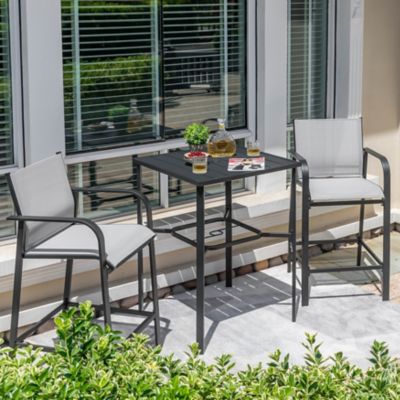 Image showing  3 pc. Outdoor Bar Set With Iron Table, SIB139-H1012