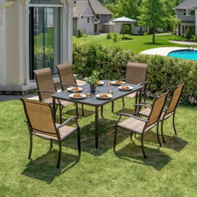 Image showing  7 pc. Patio Set With Umbrella Hole, SID001-T331