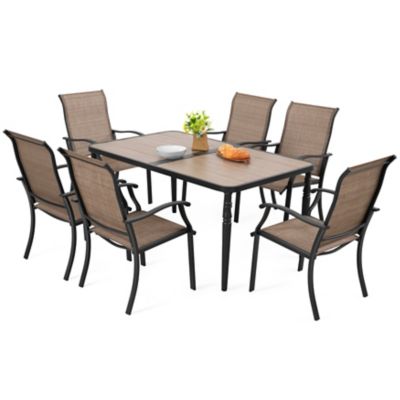 Image showing  7 pc. Patio Set With Umbrella Hole, SID001-T332