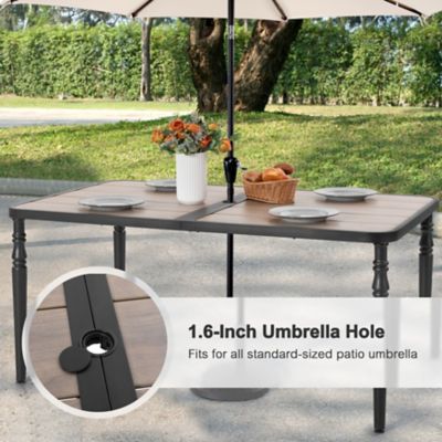 Image showing 9 th Nuu Garden 7 pc. Patio Set With Umbrella Hole, SID001-T332