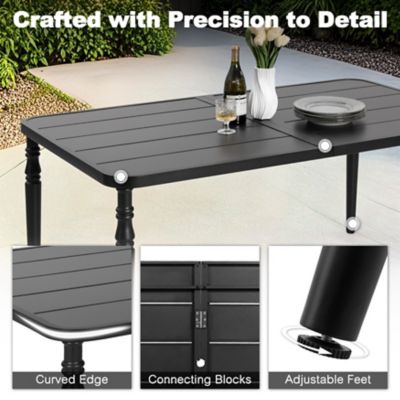 Image showing 9 th Nuu Garden 7 pc. Dining Set with C-Spring Textilene Chairs