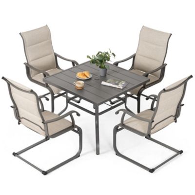 Image showing  5 pc. Outdoor Patio Dining Sets, Breathable Textilene