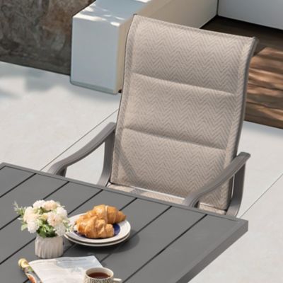 Image showing  5 pc. Outdoor Patio Dining Sets, Breathable Textilene