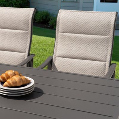 Image showing  7 pc. Outdoor Patio Dining Sets, Breathable Textilene