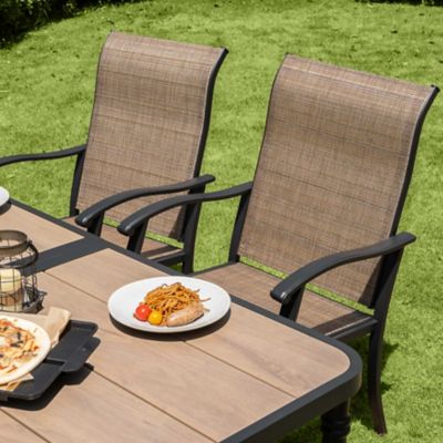 Image showing  7 pc. Patio Dining Set With Umbrella Hole