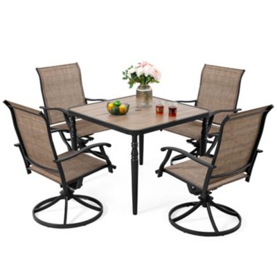 Image showing  5 pc. Patio Dining Set With Umbrella Hole