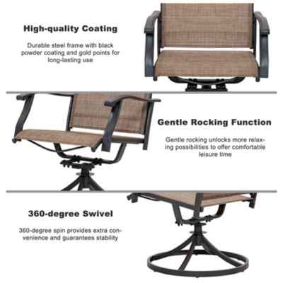 Image showing 8 th Nuu Garden 5 pc. Patio Dining Set With Umbrella Hole