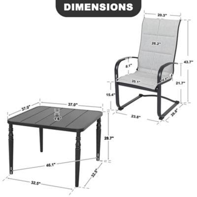 Image showing  5 pc. Outdoor Square Dining Set, SID03G-T321