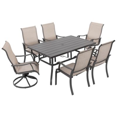 Image showing  7 pc. Outdoor Dining Set, Gray