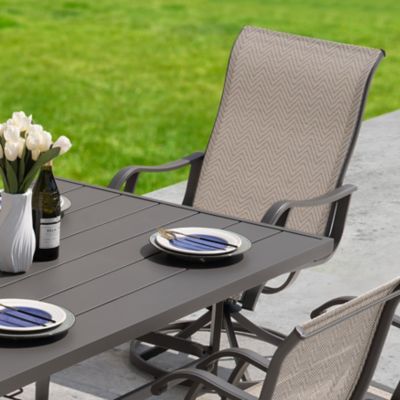 Image showing  7 pc. Outdoor Dining Set, Gray