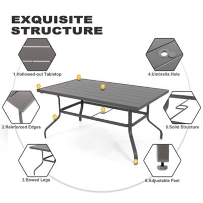 Image showing 8 th Nuu Garden 7 pc. Outdoor Dining Set, Gray