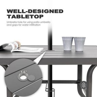 Image showing 9 th Nuu Garden 5 pc. Outdoor Dining Set with Textilene Chairs, Gray