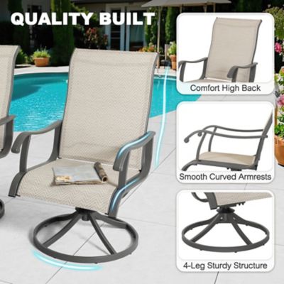 Image showing 8 th Nuu Garden 7 pc. Outdoor Dining Set with Swivel Chairs, Gray