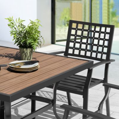 Image showing  5 pc. Outdoor Dining Set With Plastic Wood Table