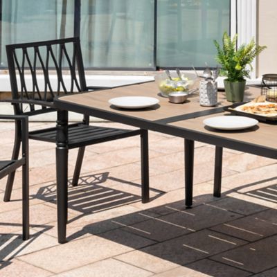 Image showing  7 pc. Iron Dining Set with Umbrella Hole, SID150-T332