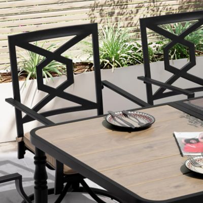 Image showing  7 pc. Iron Dining Set With Cushions