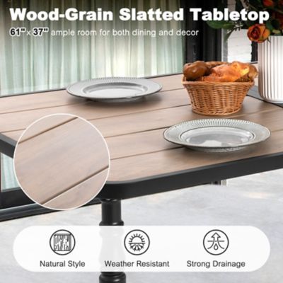 Image showing  7 pc. Iron Dining Set With Cushions