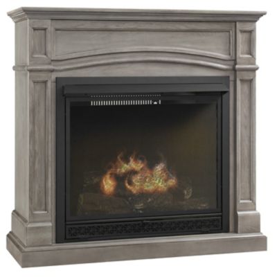 Image showing  Vent-Free Gas Fireplace, Dual Fuel (LP & NG), 1,400 sq. ft., 33,000 BTU's, Pewter Oak, Remote Control
