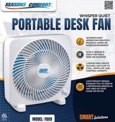 Image showing  9 in. 3-Speed Box Fan, Lightweight, Space Saving Design