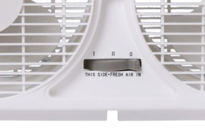 Image showing 4 th Seasons Comfort 9 in. 2-Speed Twin Window Fan, Includes Feet for Floor Use, Fits Windows 22 - 33 in.