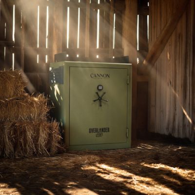 Image showing 9 th Cannon 100 Gun 35.17 cu. ft. Electronic UL Lock Overlander Plus Gun Safe, 5 Spoke Handle, 75 min. Fire Rating