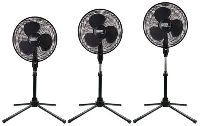 Image showing  18 in. 3-Speed Oscillating Pedestal Fan, Adjustable Height and Tilt Options, With Folding Base