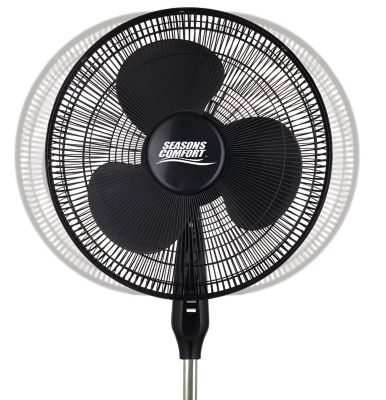 Image showing  18 in. 3-Speed Oscillating Pedestal Fan, Adjustable Height and Tilt Options, With Folding Base